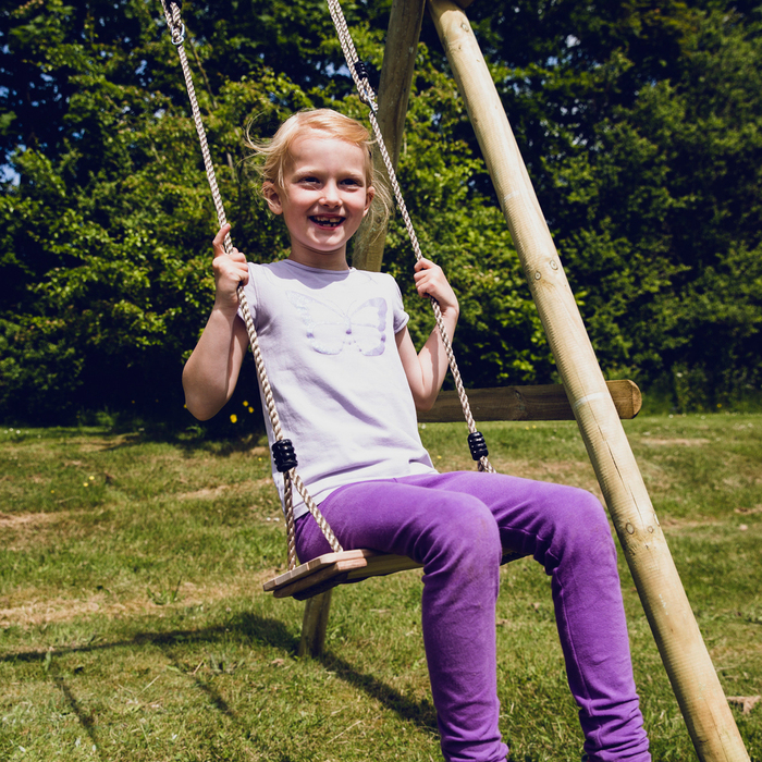 Gyngesæde træ m/reb 40 cm - Nordic play